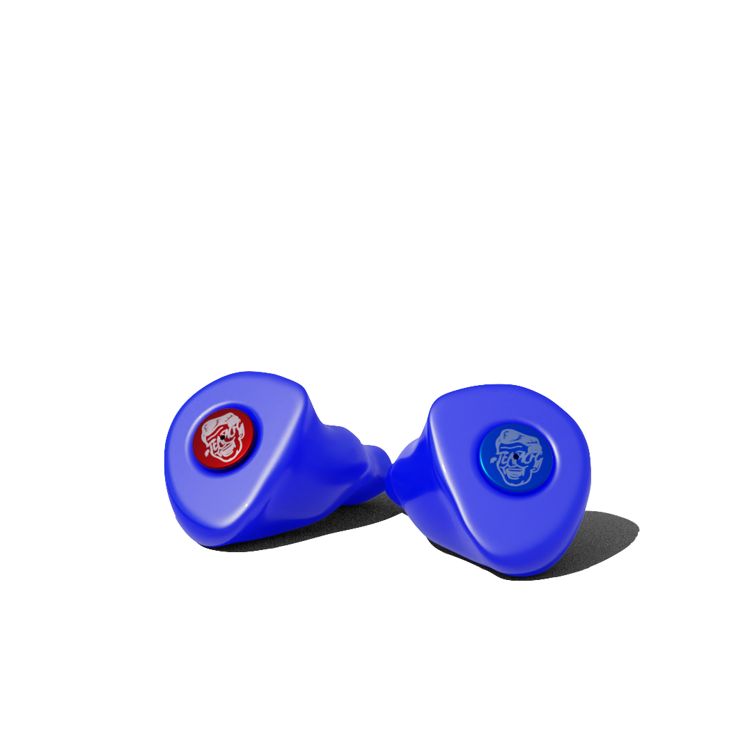 Custom Made Ear Plugs for Industry. Blue CF IND from Custom Fit Guards