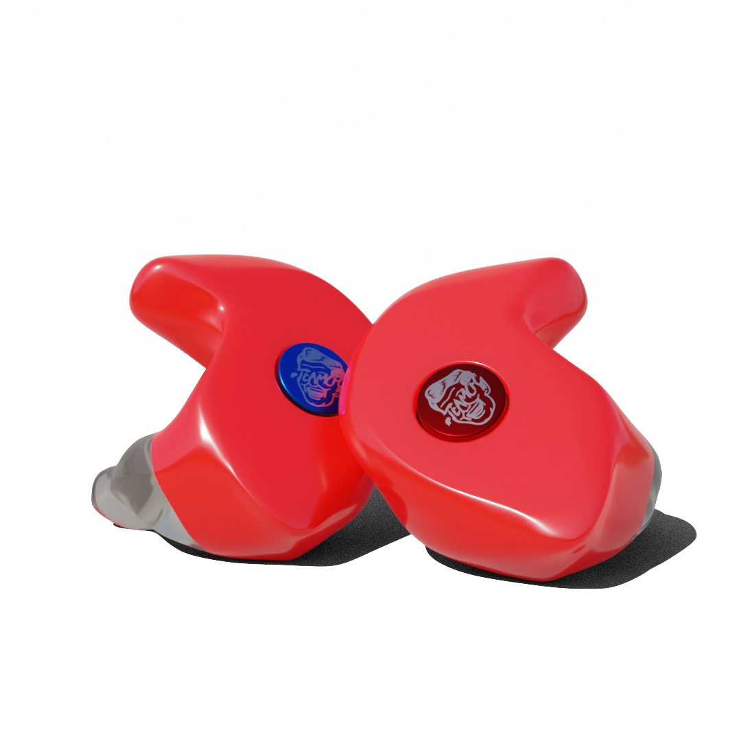 Custom Made Ear Plugs for Motorcycling. Red CF Motoblock from Custom Fit Guards