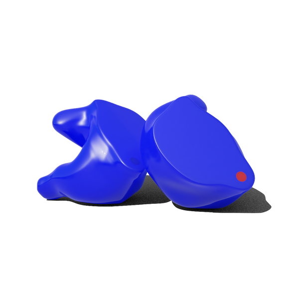 Custom Made Ear Plugs for Swimming. Blue CF Swim from Custom Fit Guards