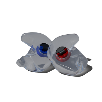 Custom Made Ear Plugs for Motorcycling. Clear CF Dual from Custom Fit Guards