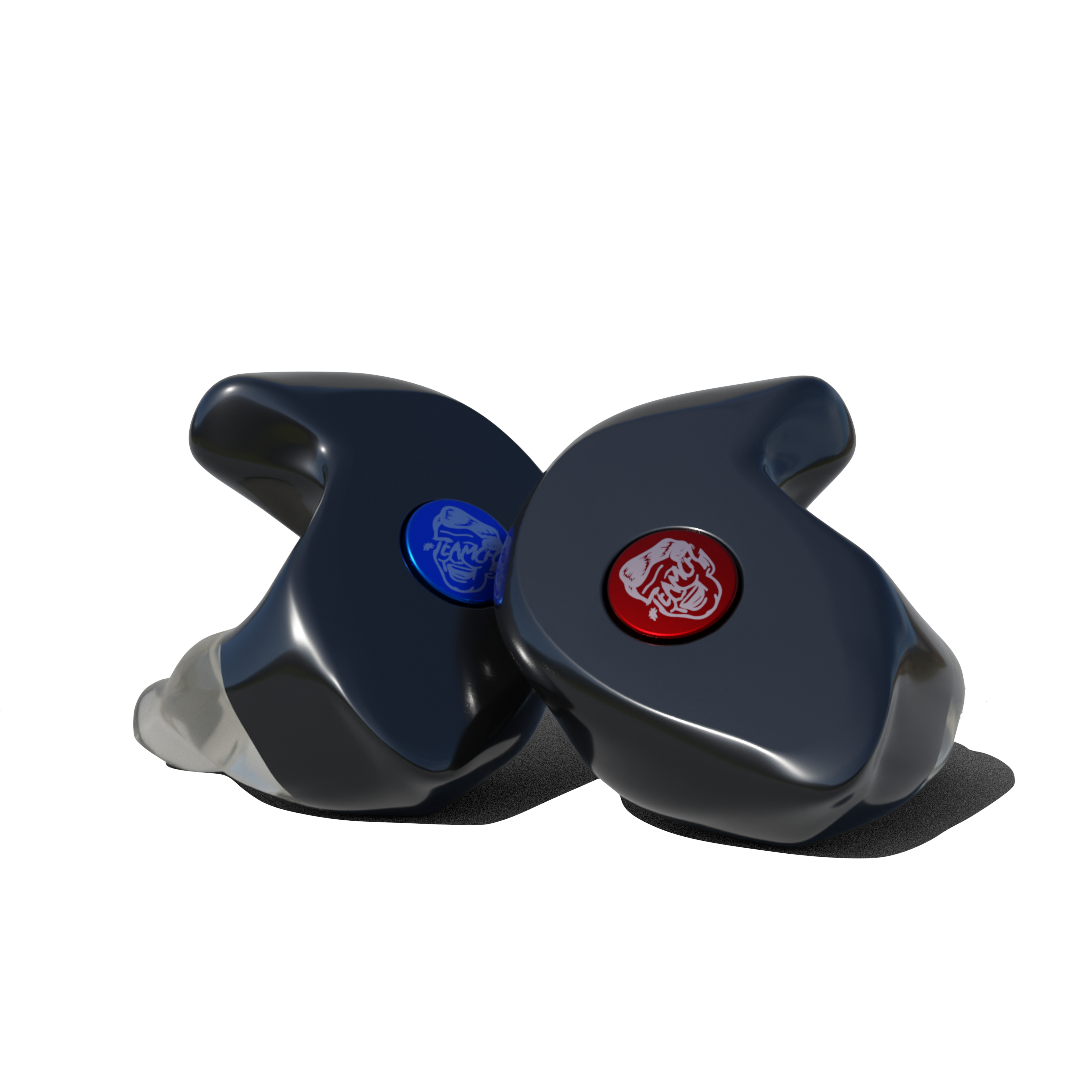 Custom Made Ear Plugs for Motorcycling. Black CF Motoblock from Custom Fit Guards