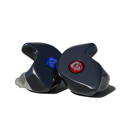 Custom Made Ear Plugs for Motorcycling. Black CF Motoblock from Custom Fit Guards